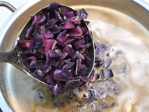 recette soupe chou rouge et pois cassés